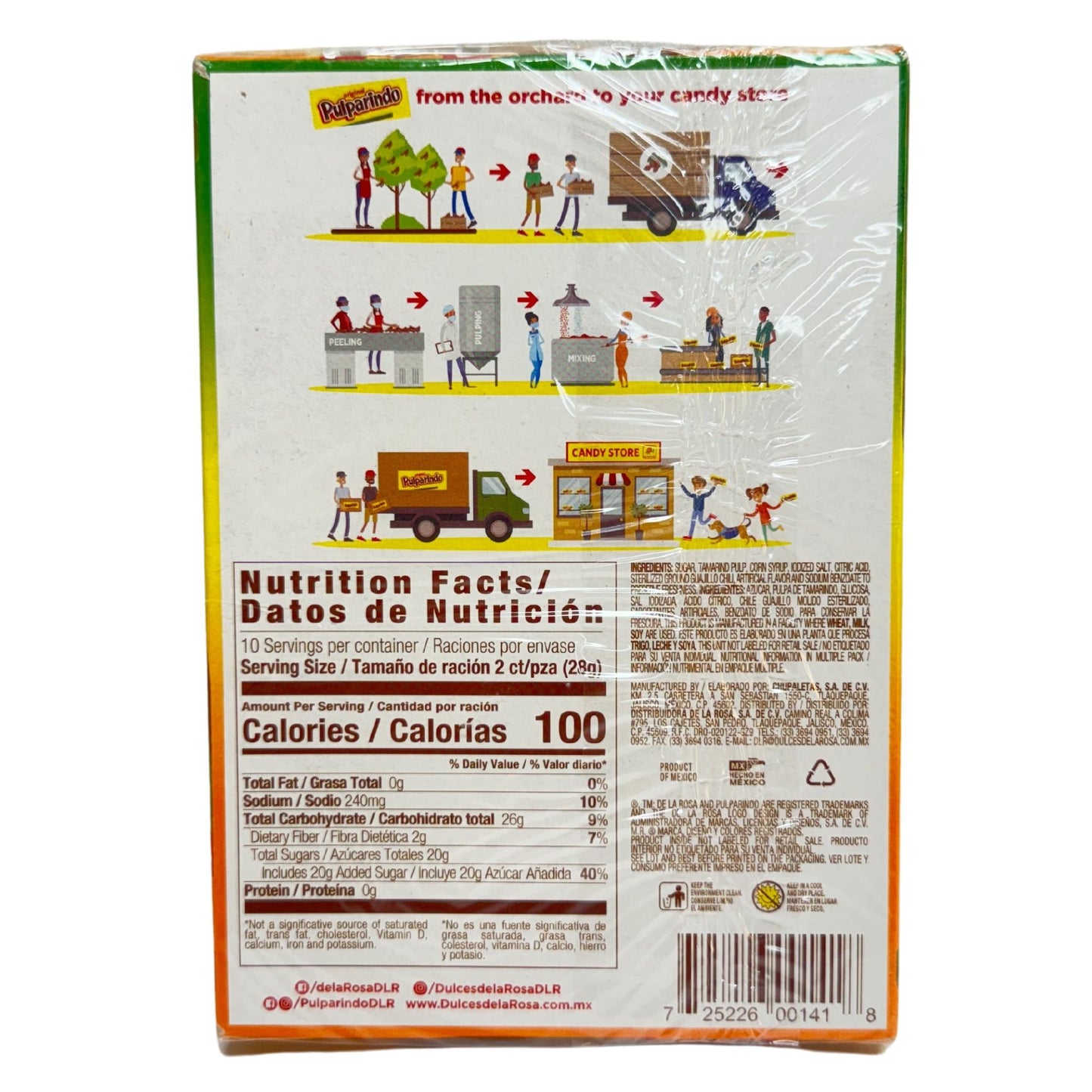 Pulparindo Mango Tamarind Candy - Hot and Salted Mango & Tamarind Pulp Candy