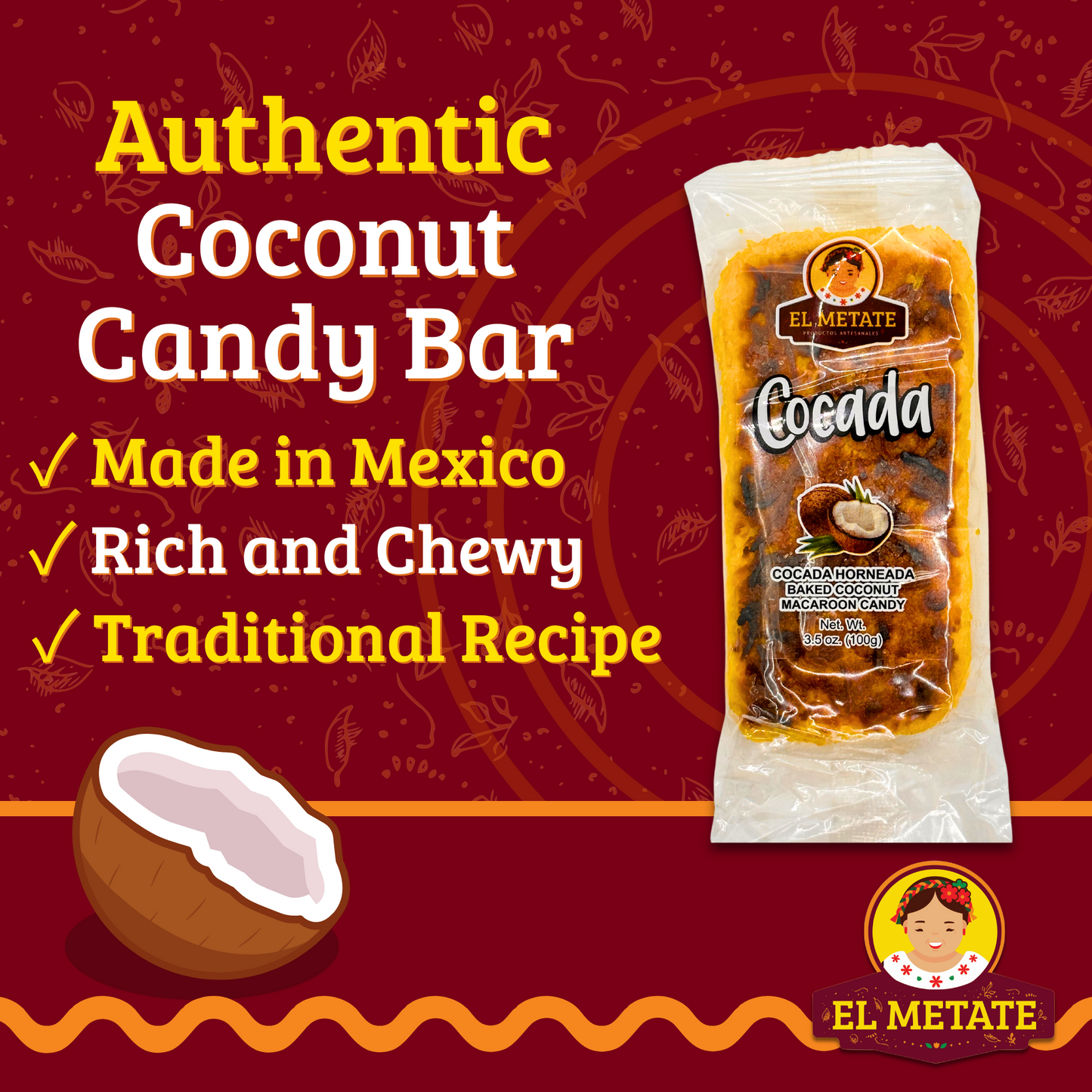 El Metate - Cocada Mix 18pz