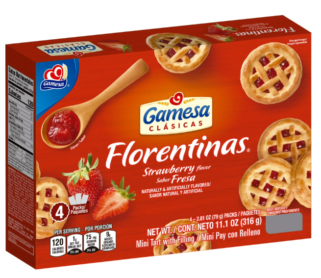 Gamesa Florentinas Fresa C/12Disp/11.1oz/316g