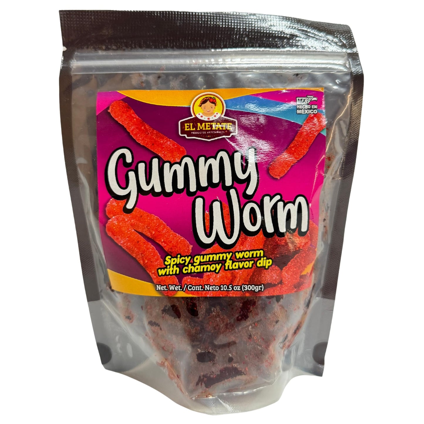 El Metate - Gummy Lombriz con Chamoy 10.5oz