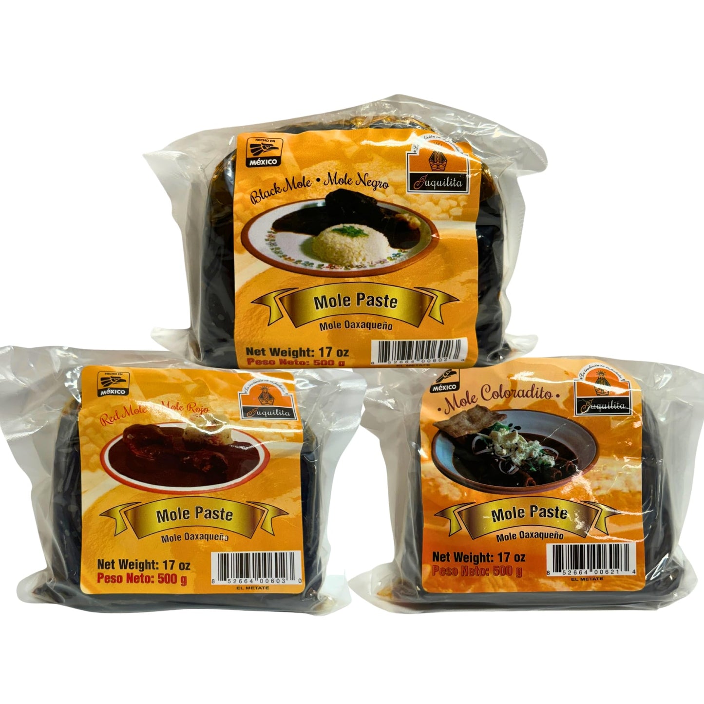 Juquilita - Mole 3 Pack (Mole Negro, Mole Rojo, Mole Coloradito)