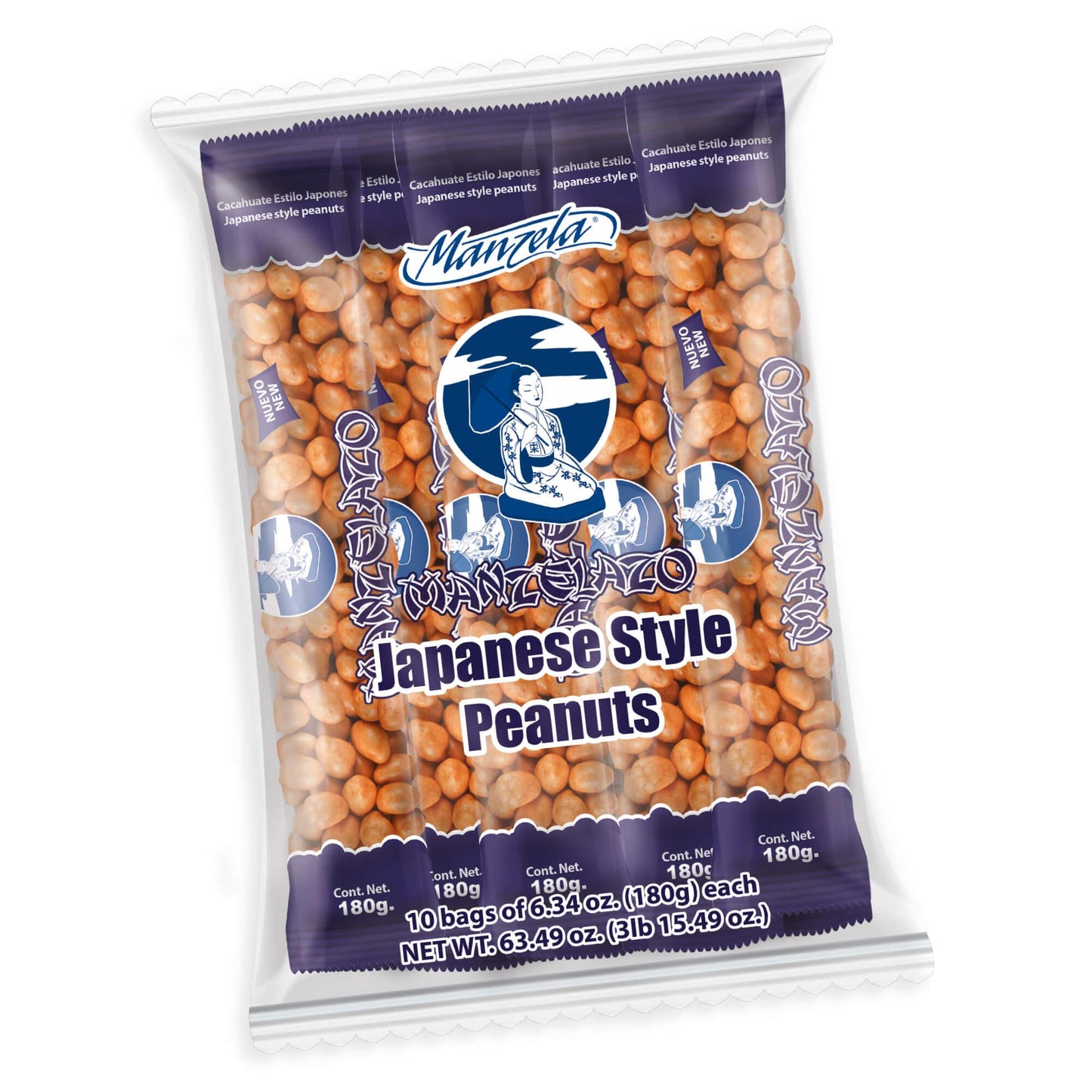 Manzela - Manzelazo Cacahuates Japones 10 Pack