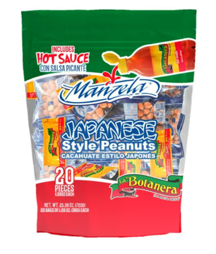 Japanese Style Peanuts w/Hot Sauce C/16x20pz/36 gr.
